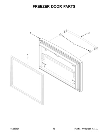 Freezer door parts