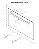 Microwave door parts