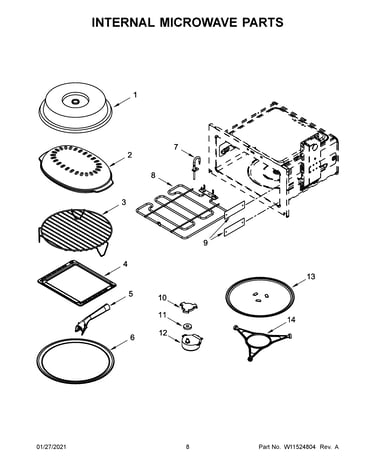 Internal microwave parts
