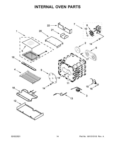 Internal oven parts