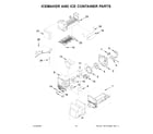 Whirlpool WRF555SDHV04 icemaker and ice container parts diagram