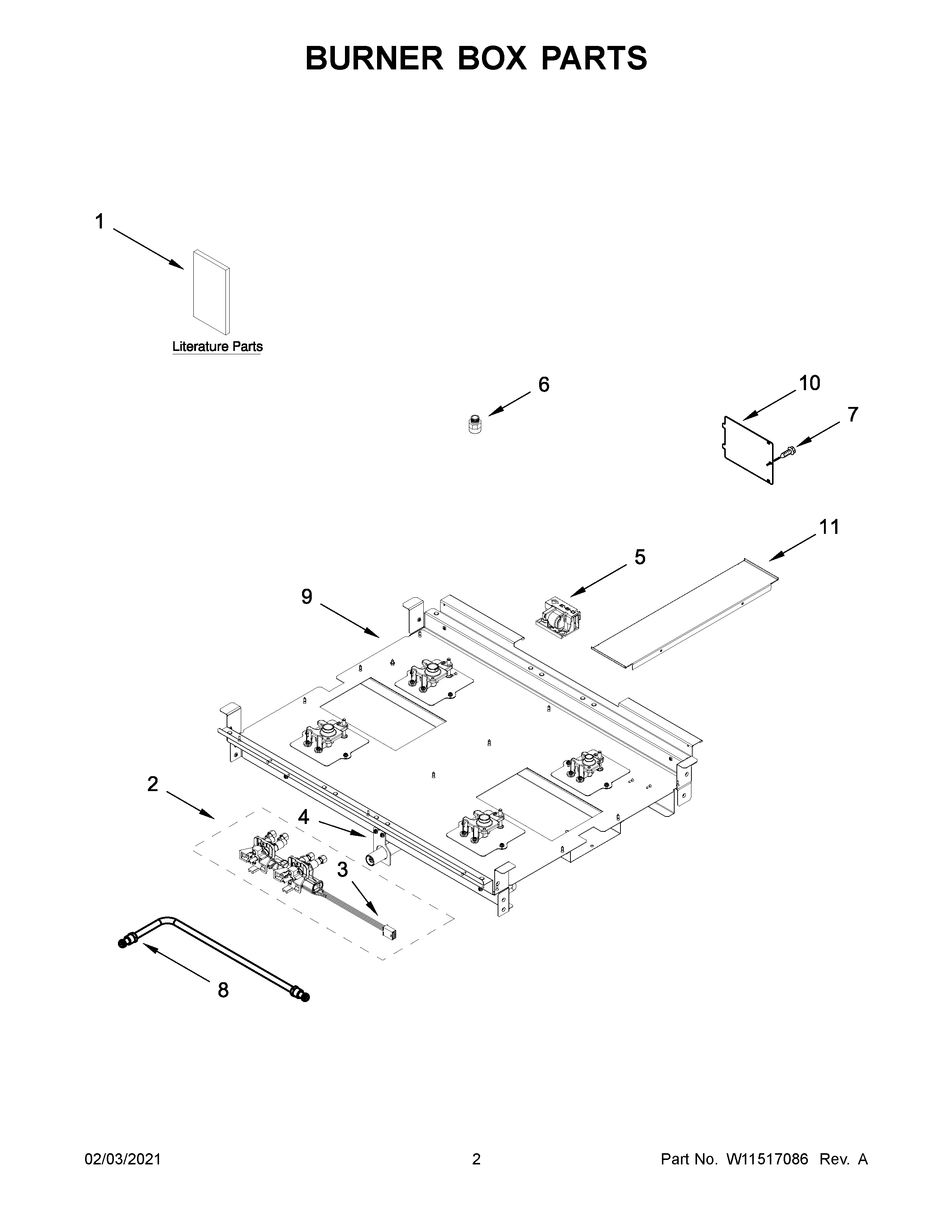 Burner box parts
