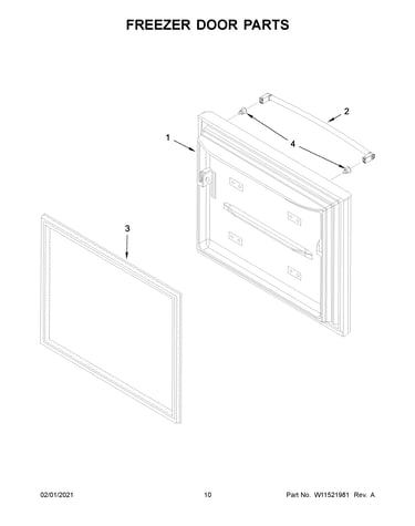 Freezer door parts