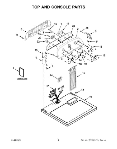 Top and console parts