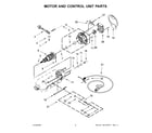 KitchenAid 5KSM150FGEER4 motor and control unit parts diagram