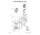 KitchenAid 5KSM156WPEDR4 base and pedestal unit diagram