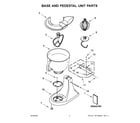 KitchenAid KSM150PSMA1 base and pedestal unit parts diagram