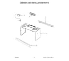Whirlpool WMH32519HB5 cabinet and installation parts diagram