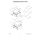 Kenmore 10650045715 refrigerator shelf parts diagram