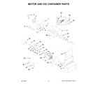 Kenmore 10650045715 motor and ice container parts diagram