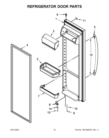 Refrigerator door parts