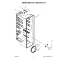 Kenmore 10651335714 refrigerator liner parts diagram