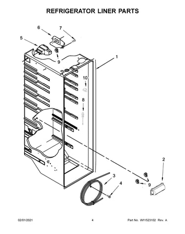 Refrigerator liner parts