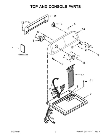 Top and console parts