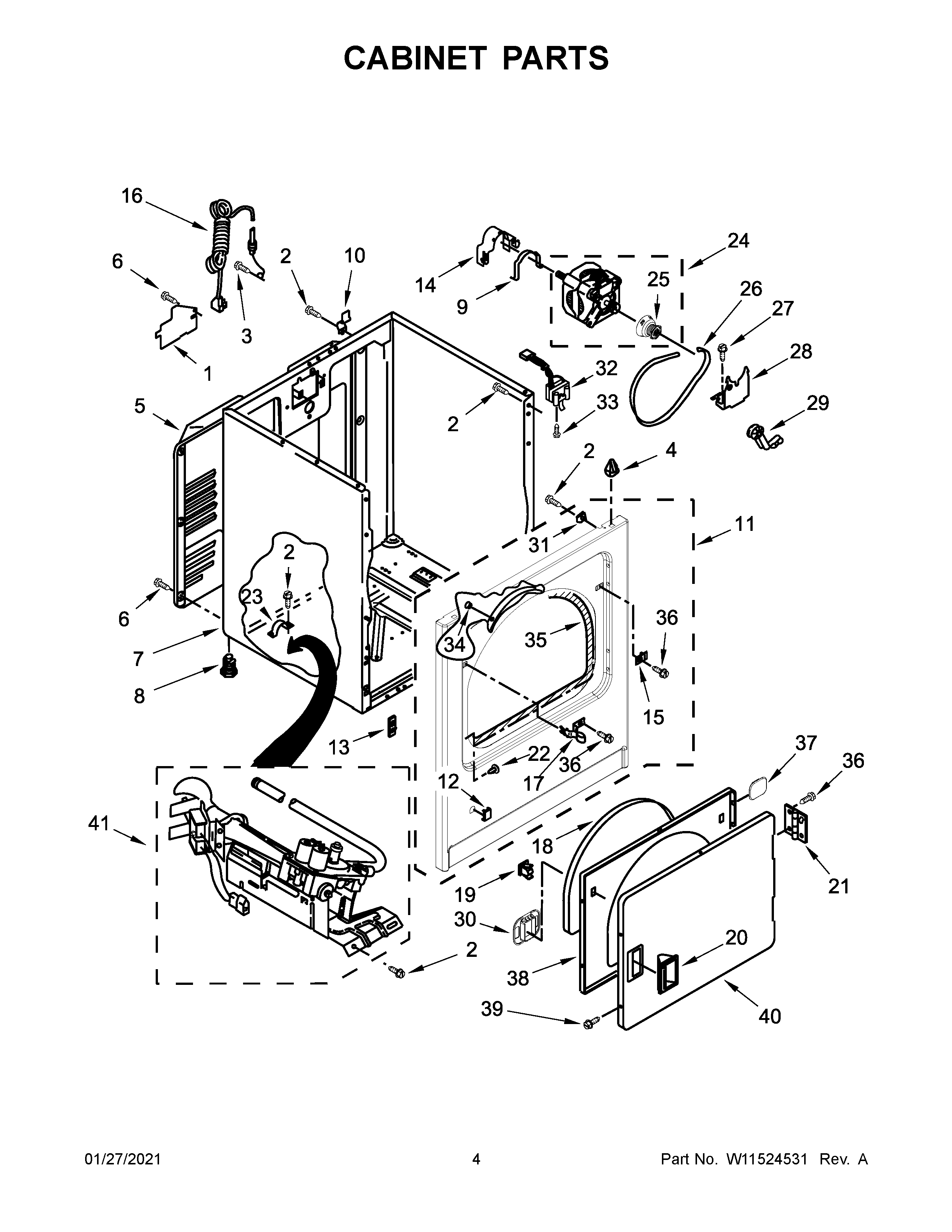 Cabinet parts