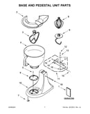Base and pedestal unit parts