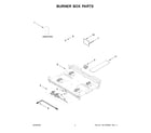 KitchenAid KFDC500JBK01 burner box parts diagram