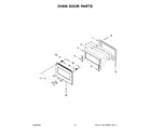 KitchenAid KFDC500JBK01 oven door parts diagram