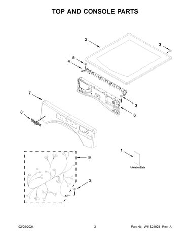 Top and console parts