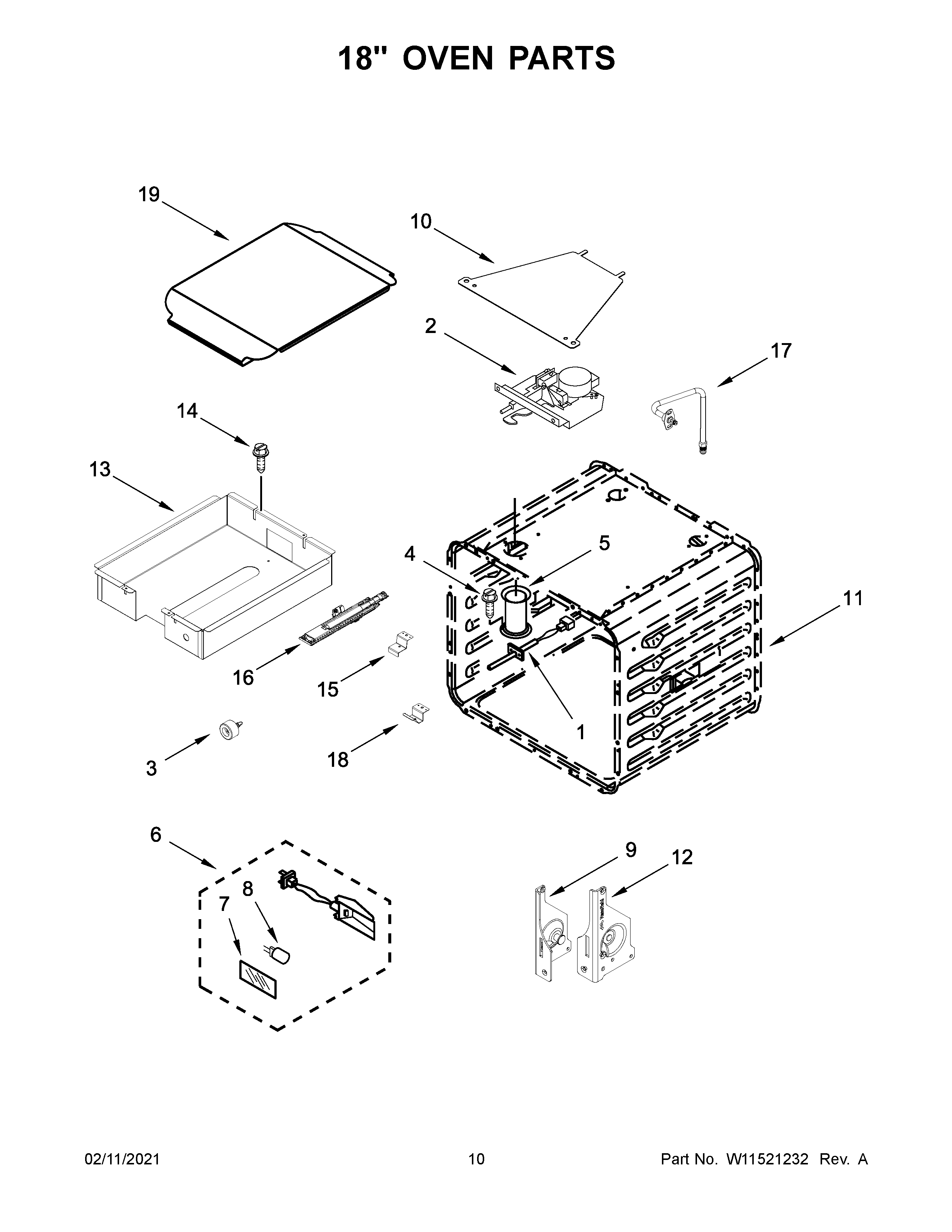 18" OVEN PARTS