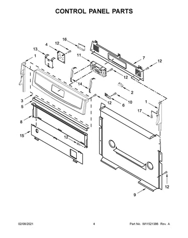 Control panel parts