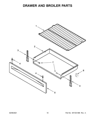 Drawer and broiler parts