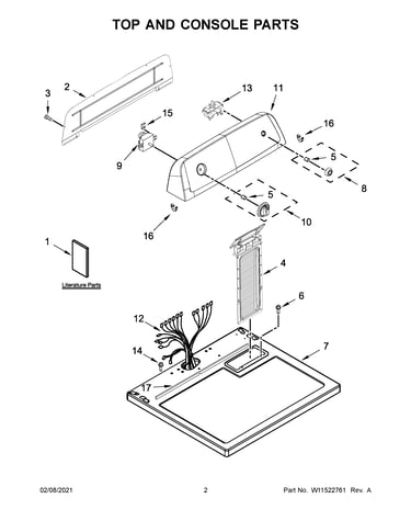 Top and console parts