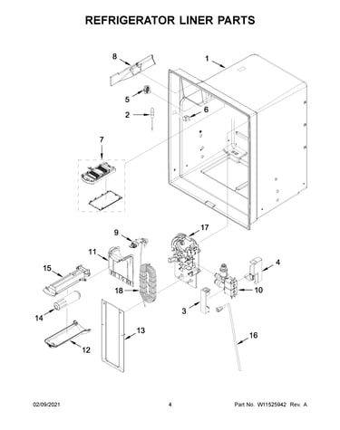 Refrigerator liner parts