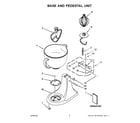 KitchenAid 5KSM156EBM4 base and pedestal unit diagram