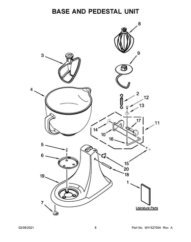 Base and pedestal unit