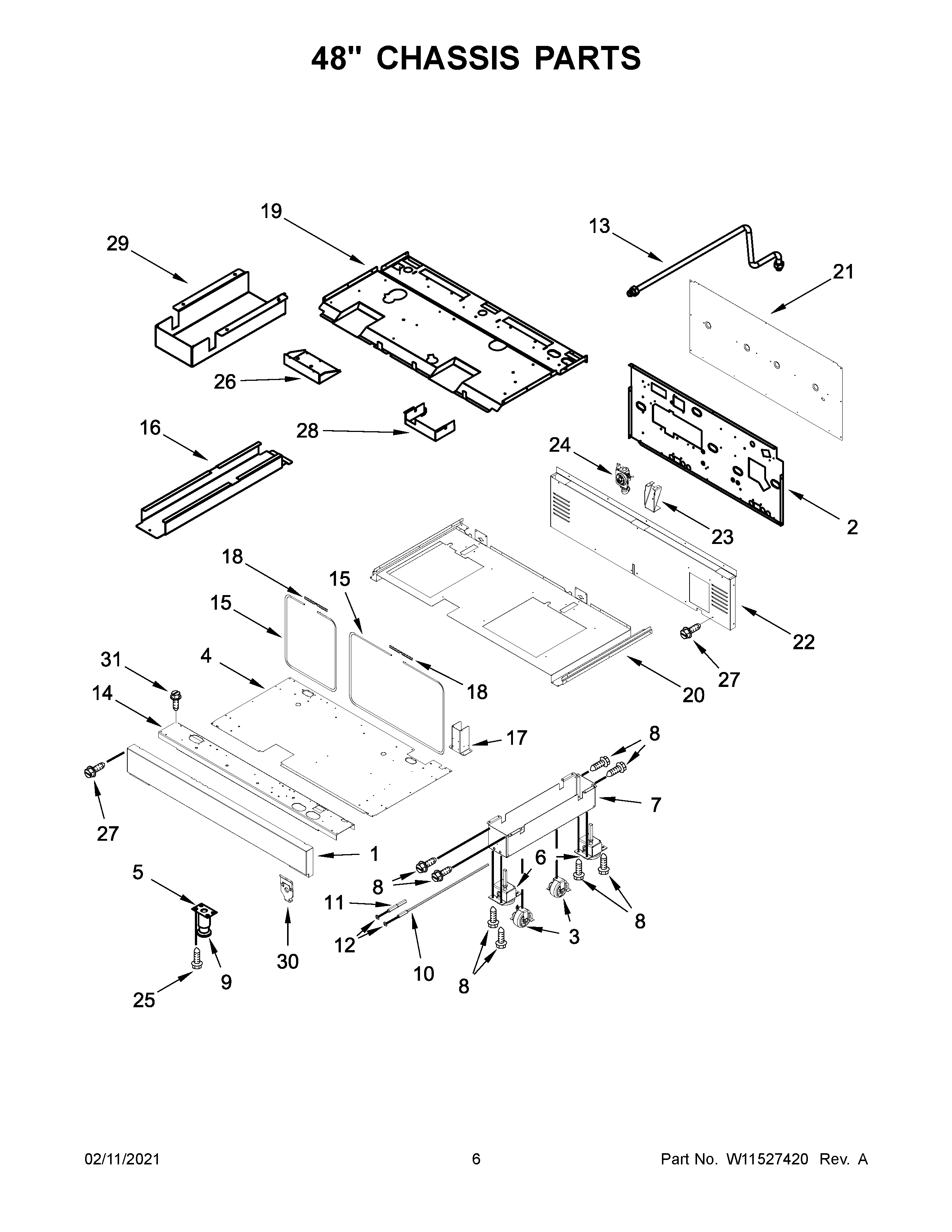 48" CHASSIS PARTS