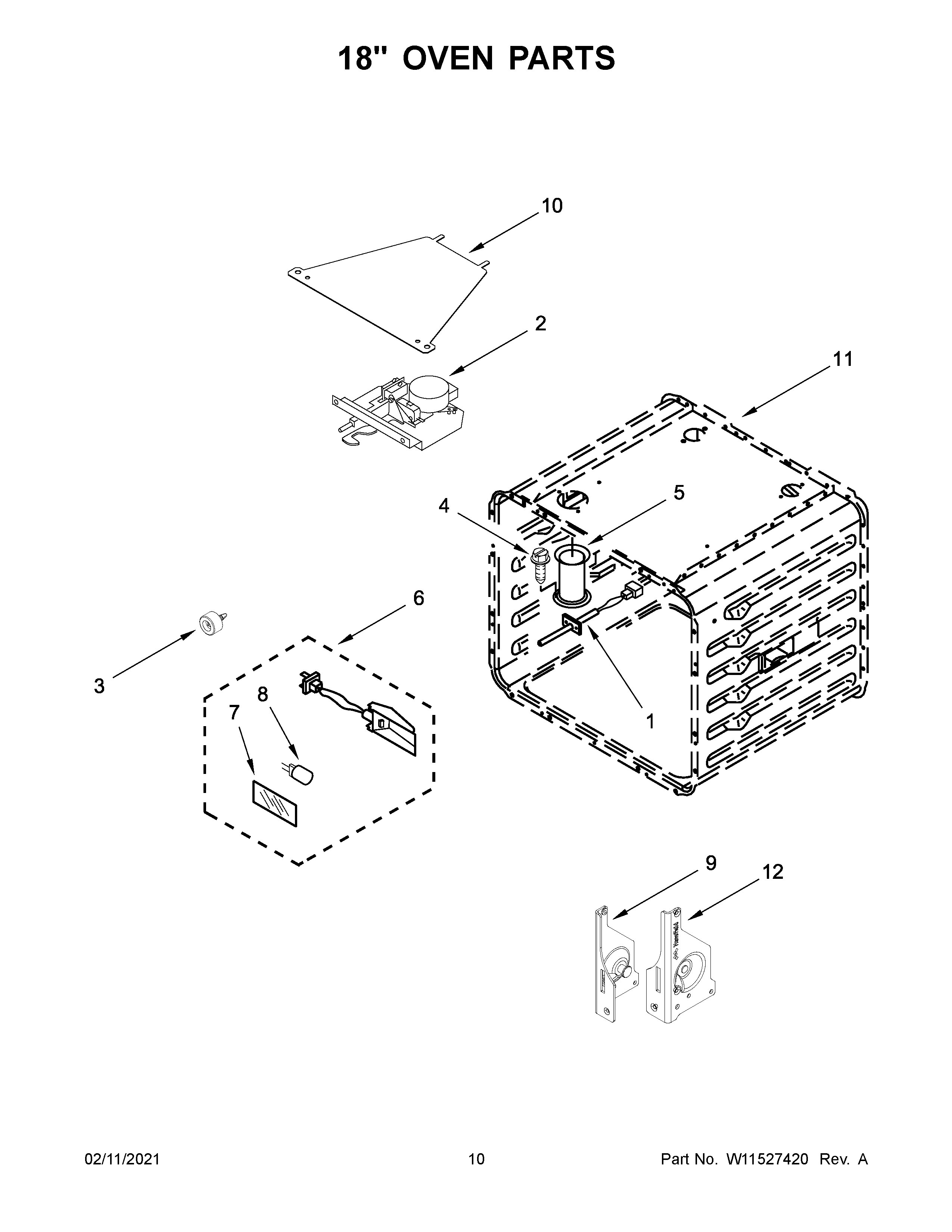 18" OVEN PARTS