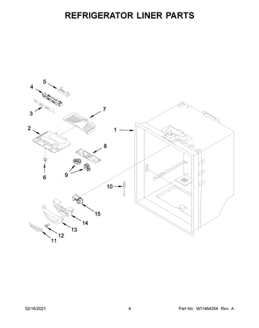 Refrigerator liner parts