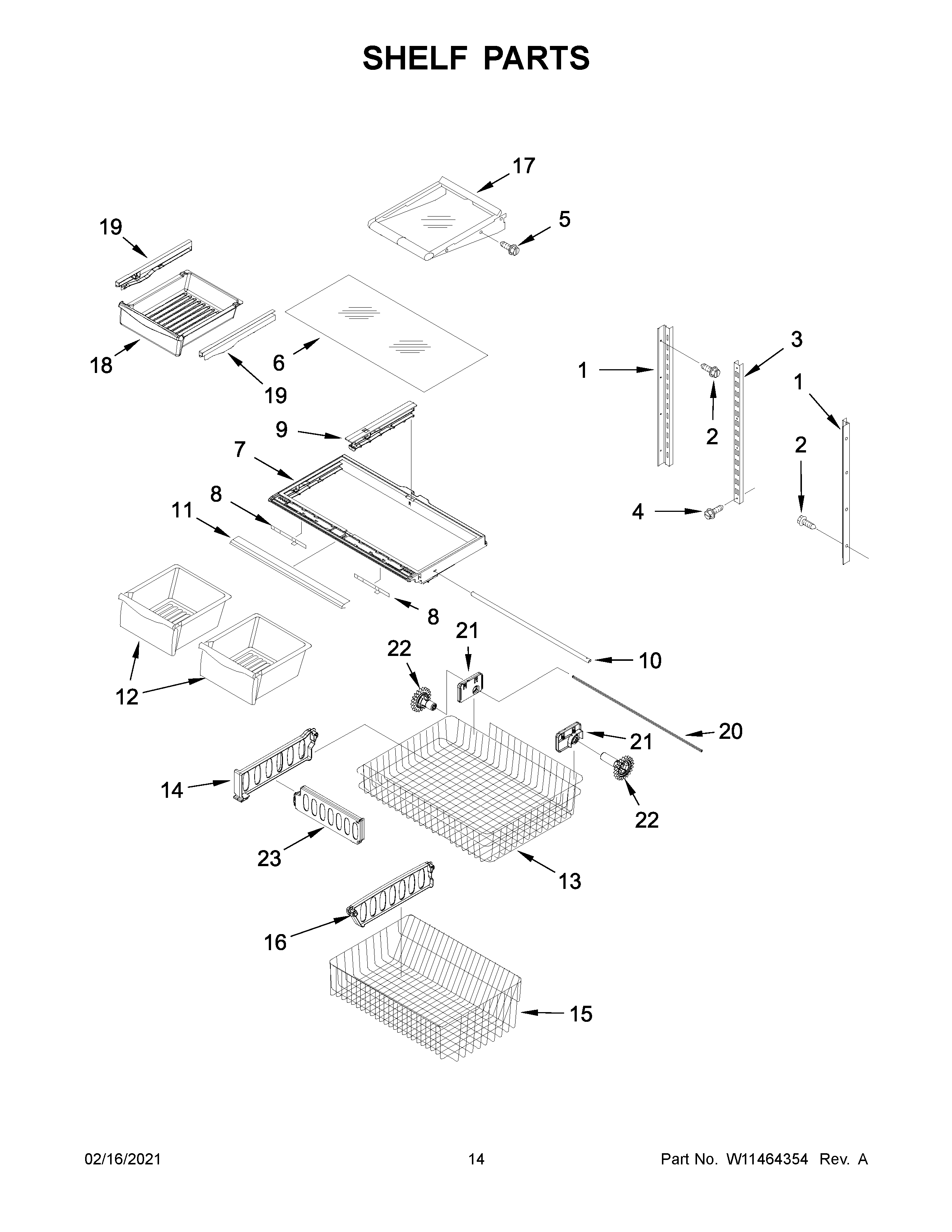 Shelf parts