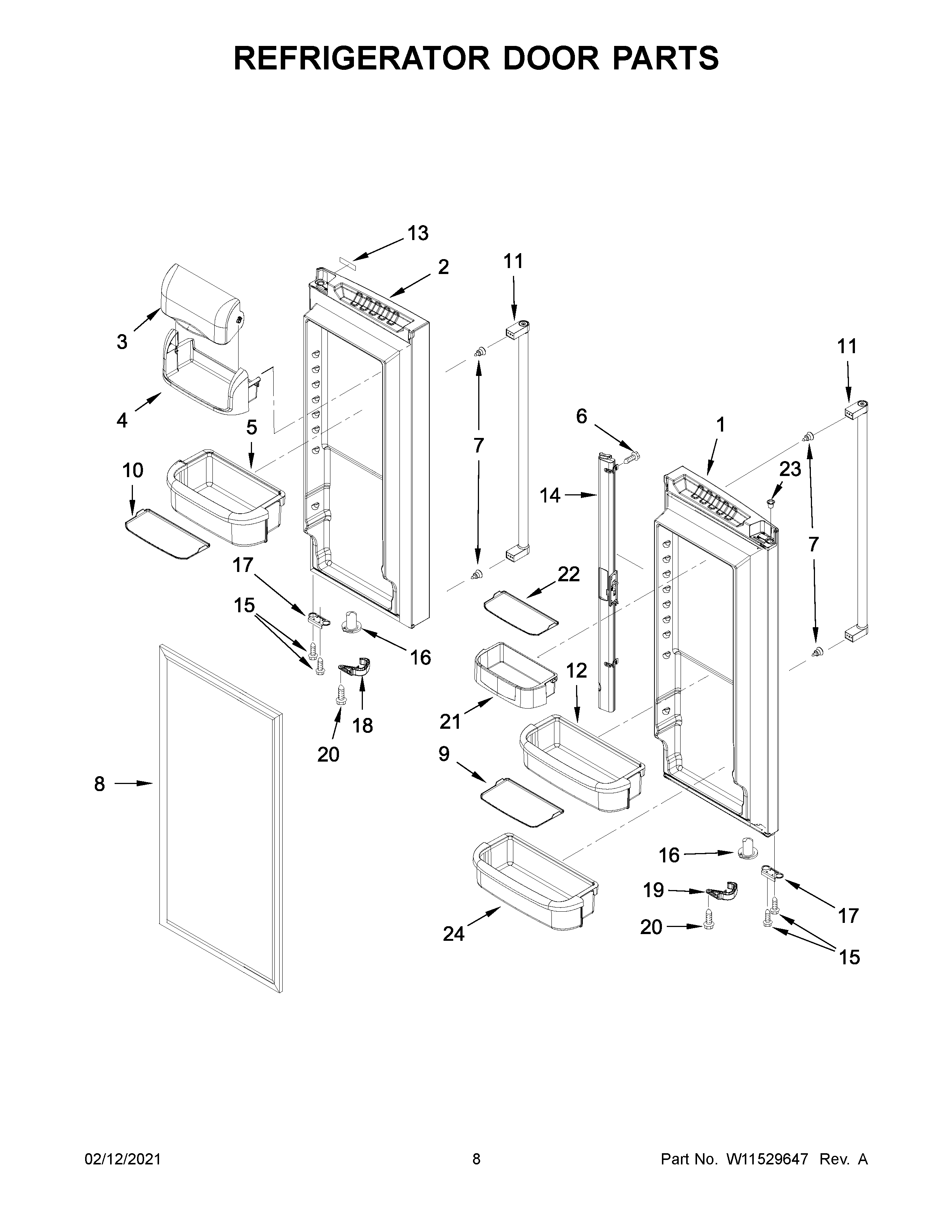 REFRIGERATOR DOOR PARTS