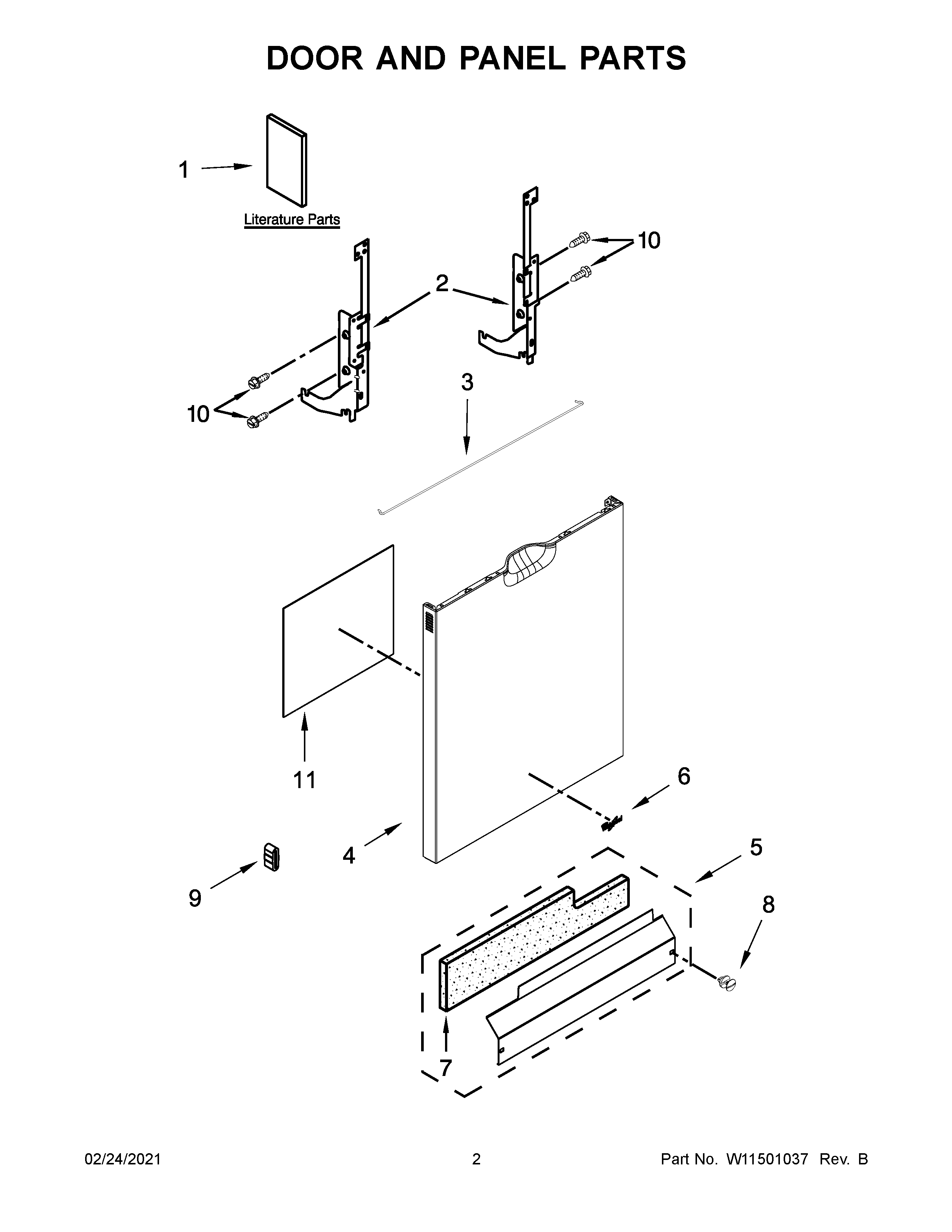 Door and panel parts