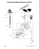 Pump, washarm and motor parts