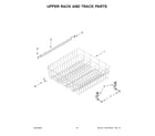 Whirlpool WDF520PADW8 upper rack and track parts diagram