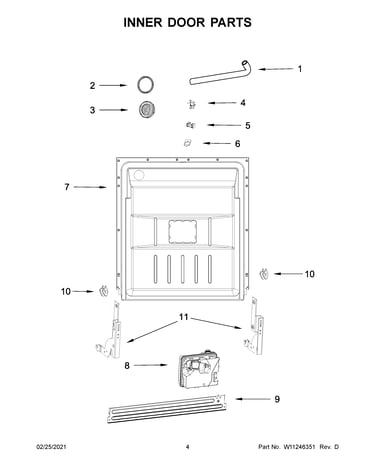 Inner door parts
