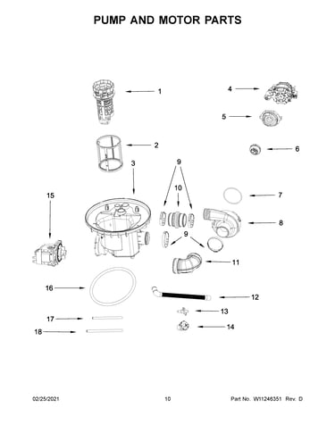 Pump and motor parts