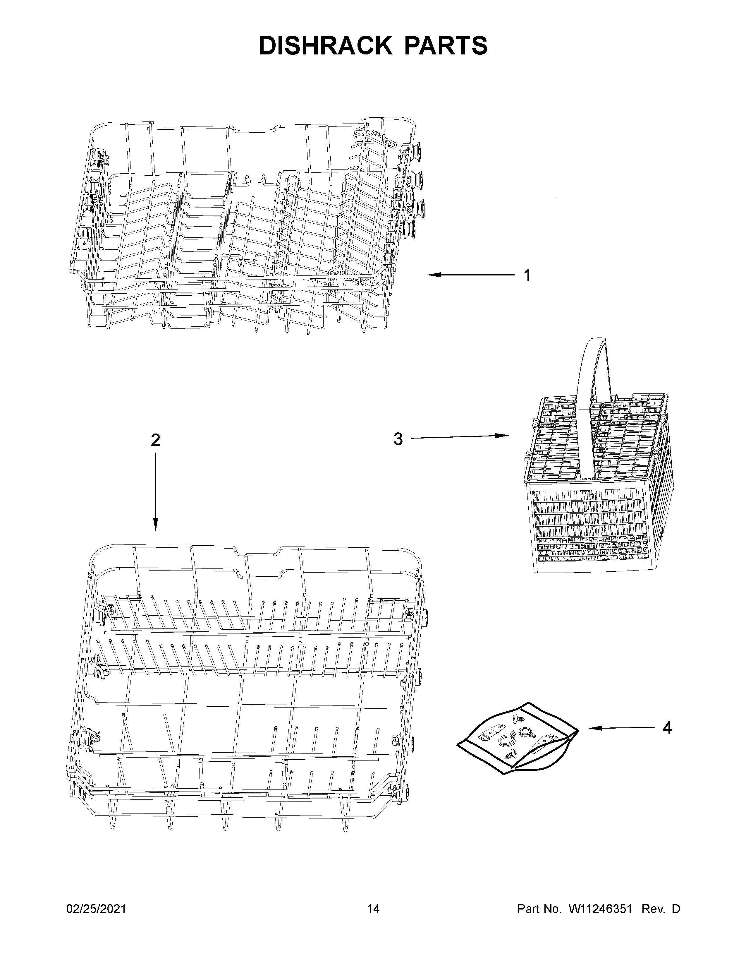 Dishrack parts