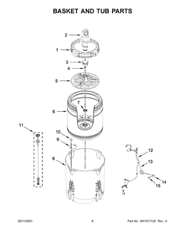 Basket and tub parts