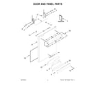 KitchenAid KDTE104KPS0 door and panel parts diagram