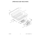 KitchenAid KDTE104KPS0 upper rack and track parts diagram