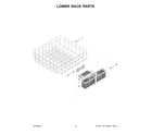 KitchenAid KDTE104KPS0 lower rack parts diagram