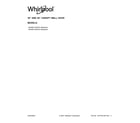 Whirlpool WVW51UC6FS3 cover sheet diagram