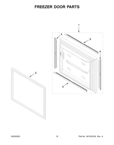 Freezer door parts