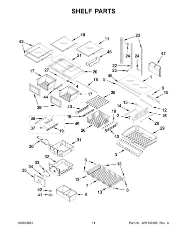 Shelf parts