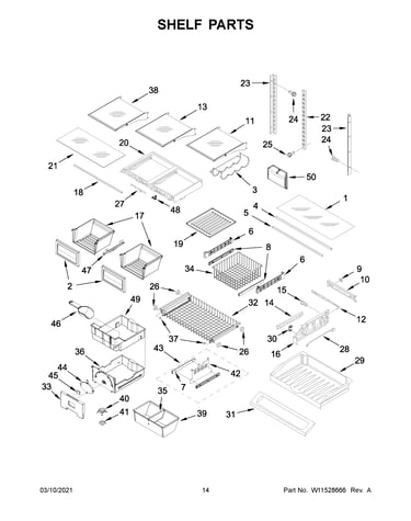 Shelf parts