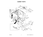 Whirlpool WGD4616FW2 cabinet parts diagram